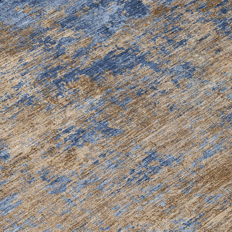 Machine Washable Indoor/ Outdoor Abstract Ombre Chantille Rug