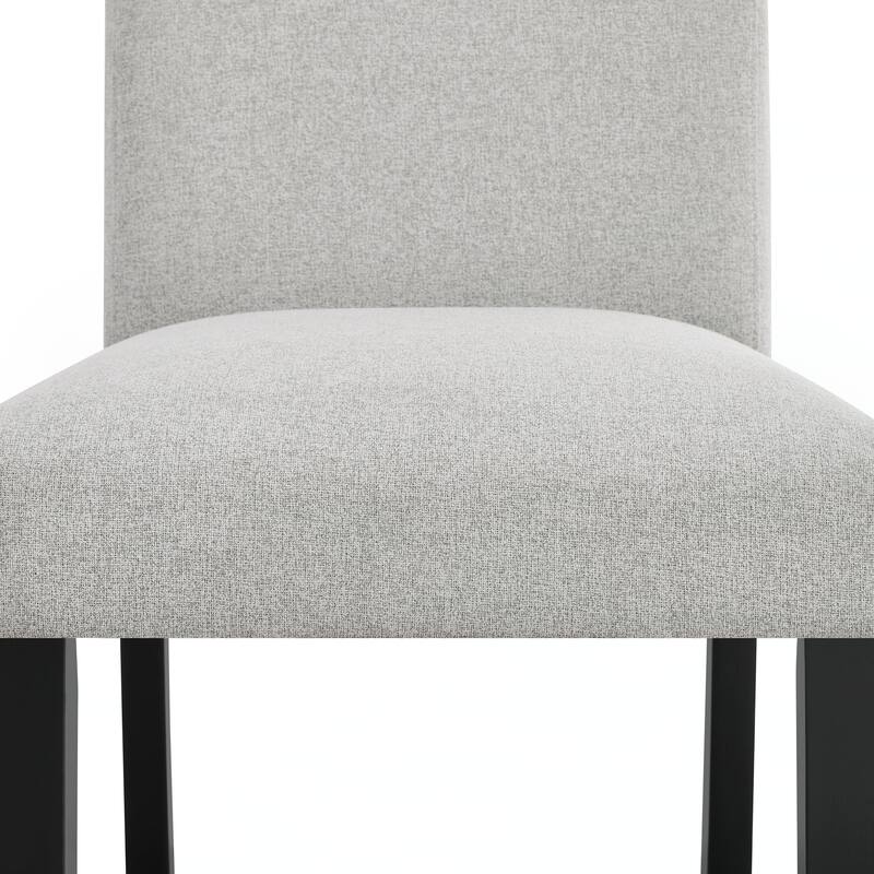 Upholstered Dining Chair 2pc Set Black Grey