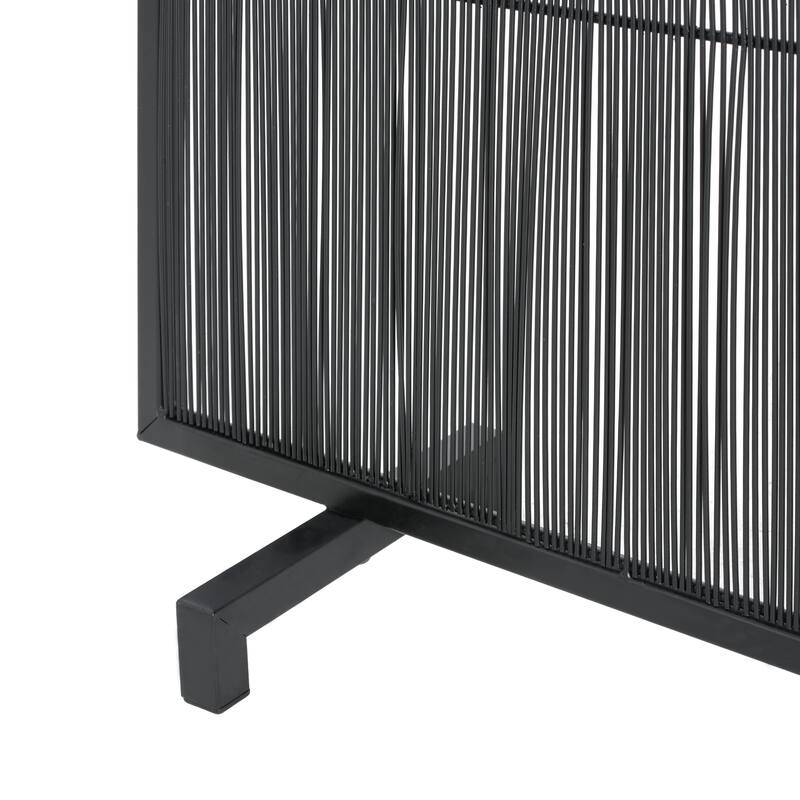 Christopher Knight Home - Willow Modern Iron Fireplace Screen with Vertical Bar Design