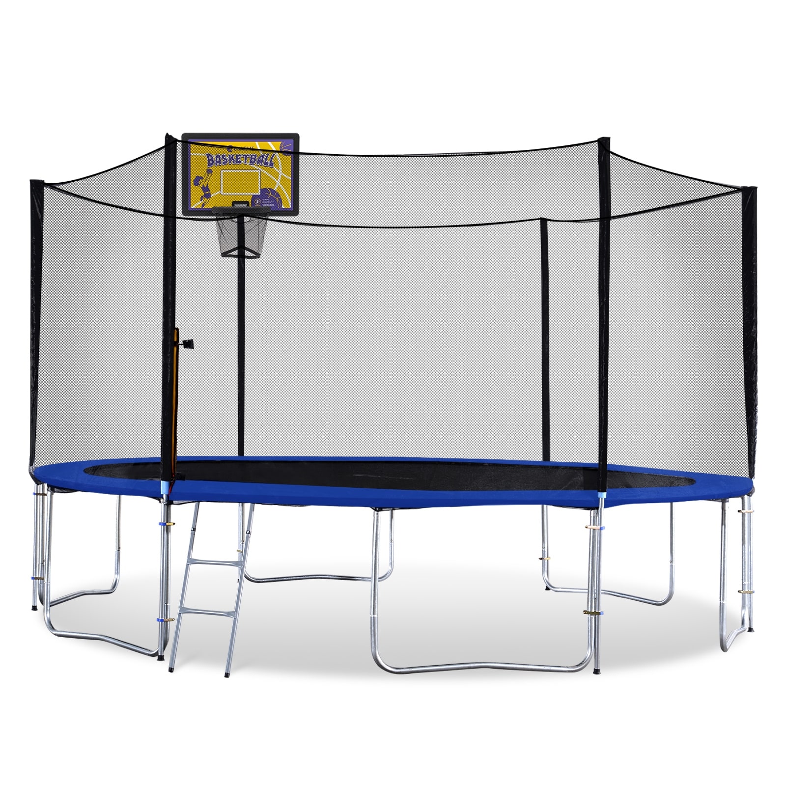 Exacme Outdoor Trampoline with Rectangular Basketball Hoop and Enclosure T8 T16 BH07YE On Sale Bed Bath Beyond 33213242