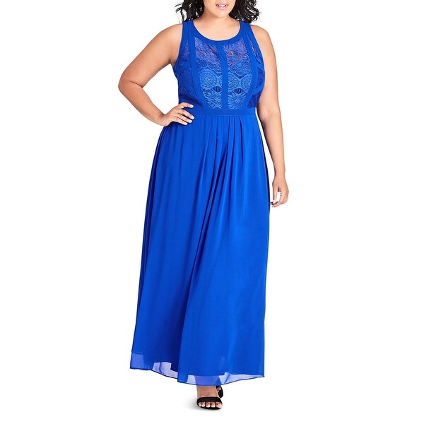 City Chic Womens Apparel Womens Plus Size Maxi Panelled Bodice