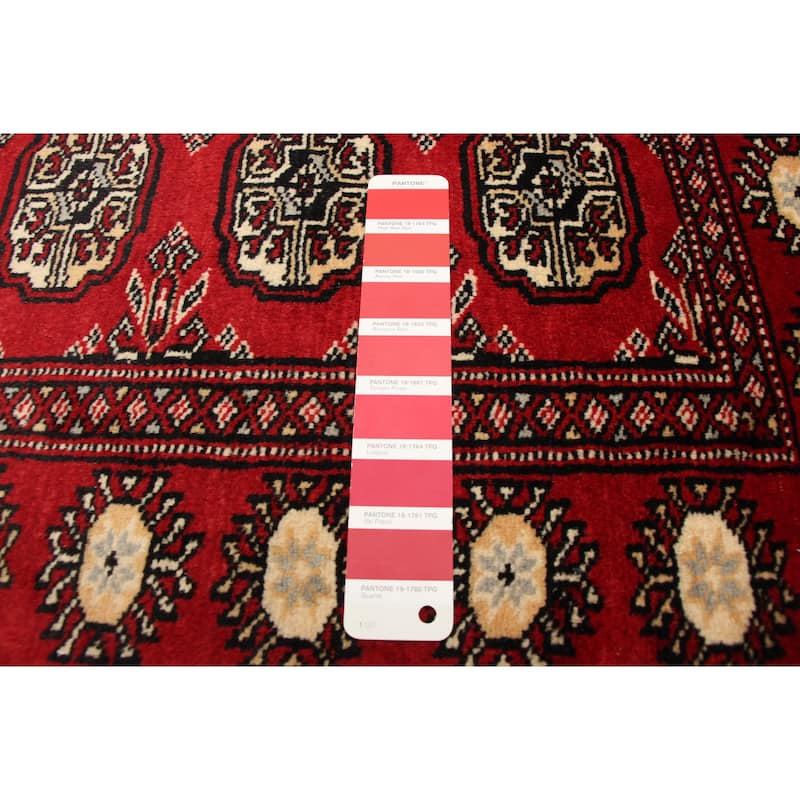 ECARPETGALLERY Hand-knotted Finest Peshawar Bokhara Red Wool Rug - 2'1 x 3'1
