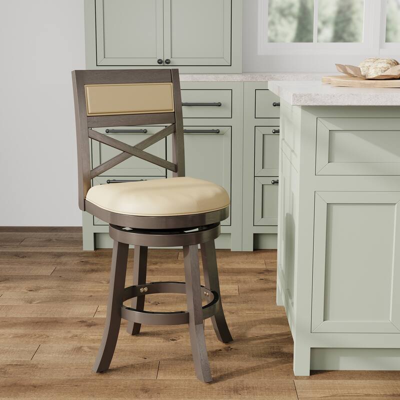 DTY Indoor Living Meeker X-Back Swivel Stool