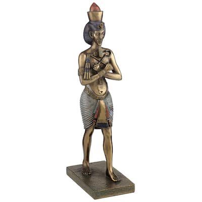 Veronese Design 9.2 H Egyptian Figure-Amenhotep Iv(Mbz+Color) Cold Cast Bronze
