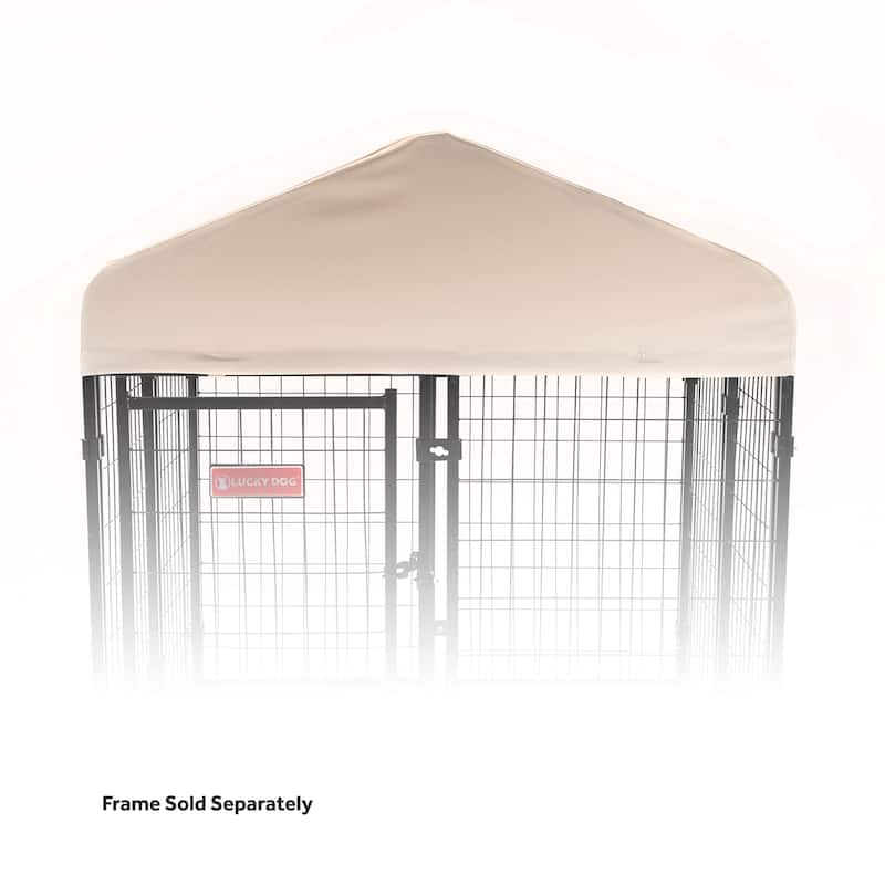 Lucky Dog CANOPY Kennel Cover - Khaki - 4' x 4'