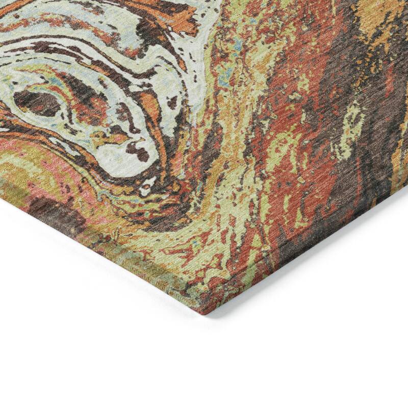 HomeRoots Abstract Transitional Rectangle Outdoor Rug