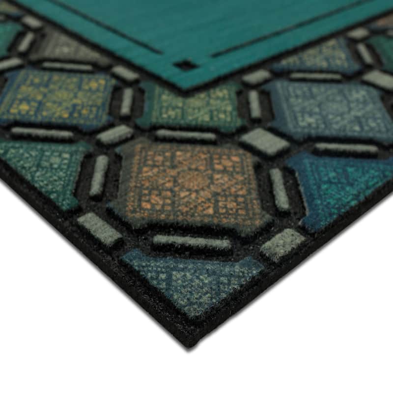 Mohawk Home Fret Charm Welcome Multi 1'11" X 2'11" Door Mat - 1'11" x 2'11"