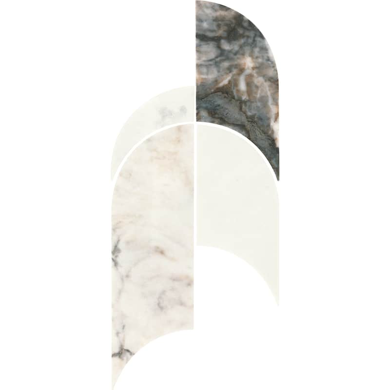 Daltile Gamma Natural Stone Archway Wall and Floor Mosaic Tile (Set of 5)