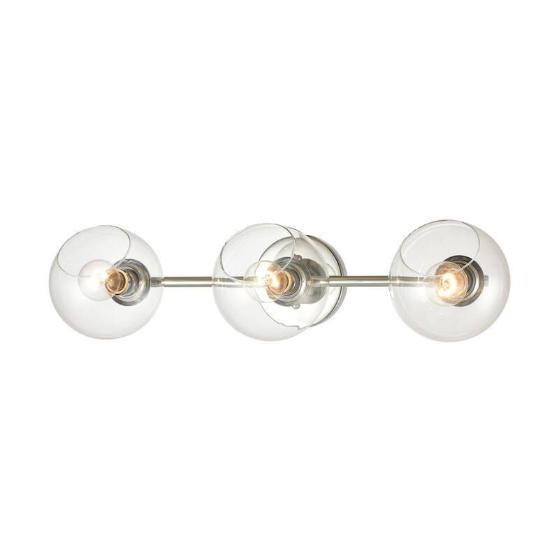 Elk Home Claro Polished Chrome With Clear Glass 3 Light Vanity Light