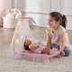 preview thumbnail 3 of 9, Badger Basket Starlights LED Canopy Metal Doll Bed with Bedding - Pink - 20.5" x 10.5" x 20"