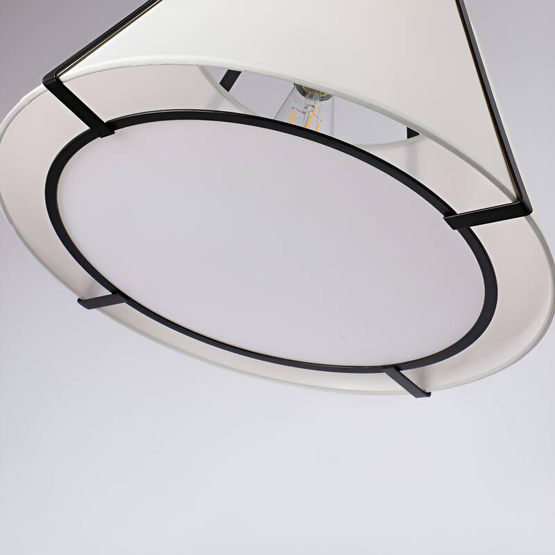 1-Light Single Pendant, Modern & Elegant Design - Black