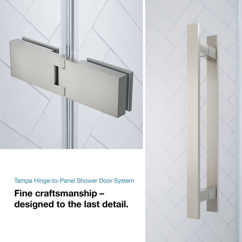 OVE Decors Tampa Alcove Frameless Pivot Hinge Shower Door, 2025