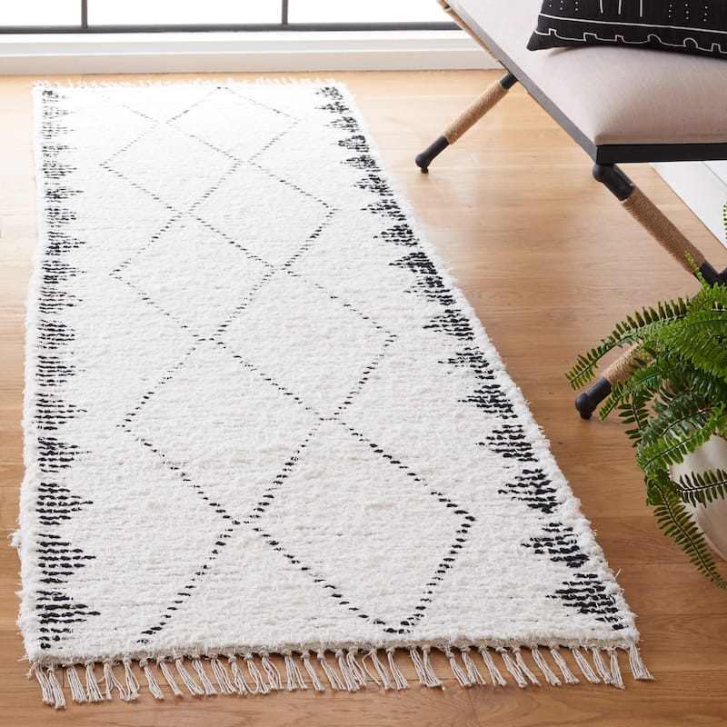 SAFAVIEH Handmade Casablanca Zvjezdana Boho Cotton Fringe Rug