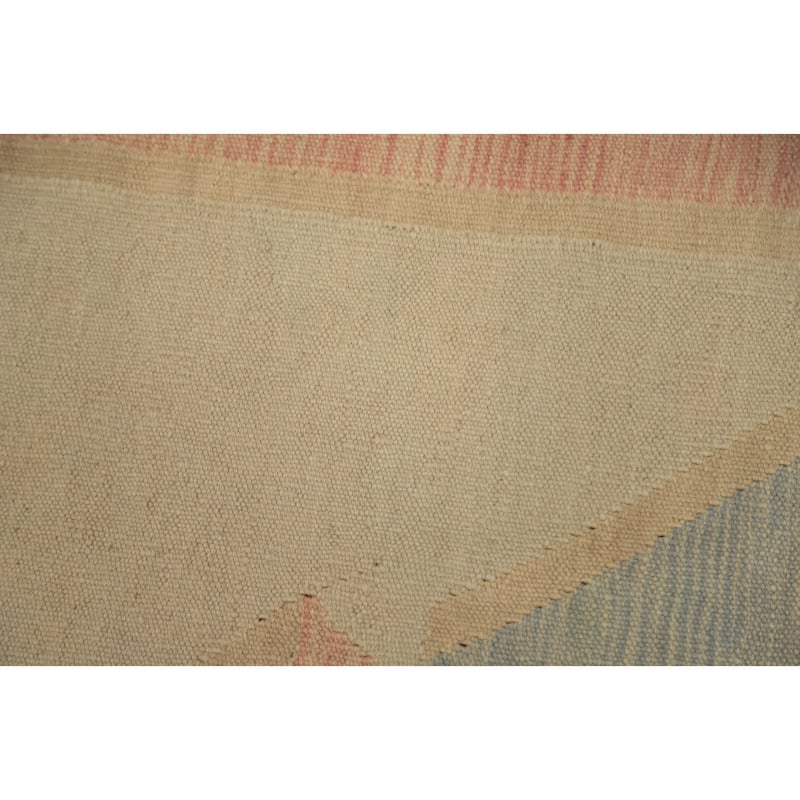 Hand Woven Oriental 100% Wool Carpet Southwestern Tribal Multi-Colored Kilim Area Rug - 9' 10'' X 7' 11''