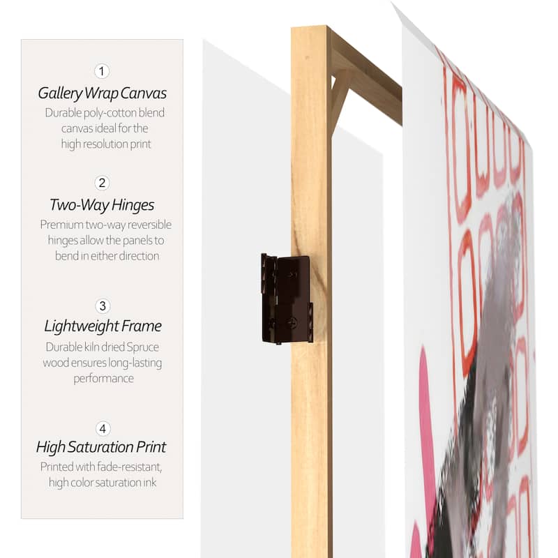 Double-sided 6-foot Graffiti Canvas Room Divider (China)