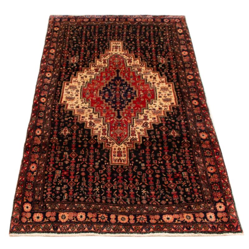 Anadol Black, Red Rug 4'2" x 8'3" - 4'2 x 8'3
