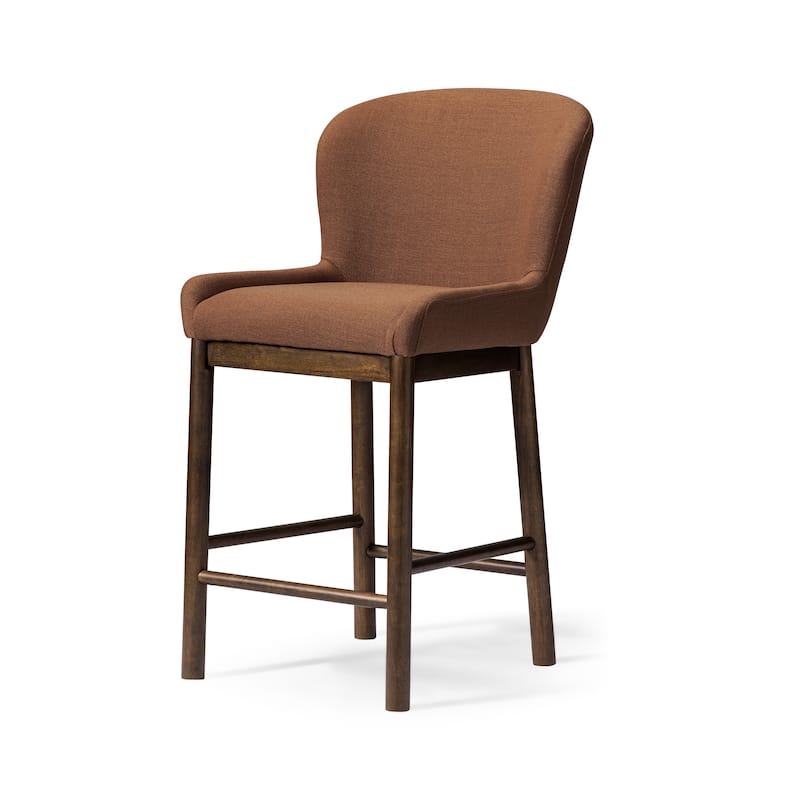 Maven Lane Gia Kitchen Dining Stool - Aged Brown - Counter Height