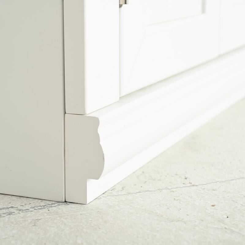 75.25'' Tall Display Cabinet with Single Tempered Glass Door, China Cabinet Hutch Cabinet with Double-Action LH & RH Door