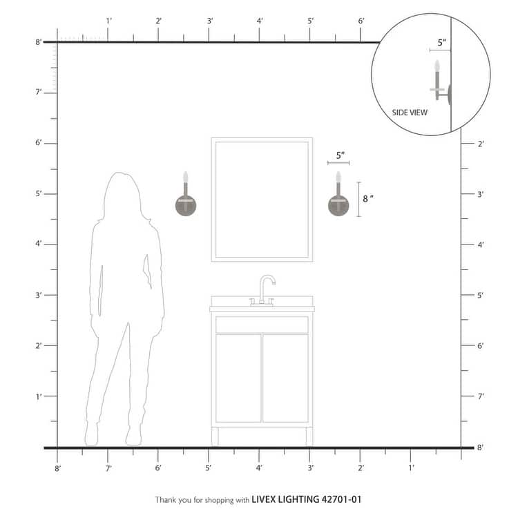 Livex Lighting 1-Light Wall Sconce, 42701