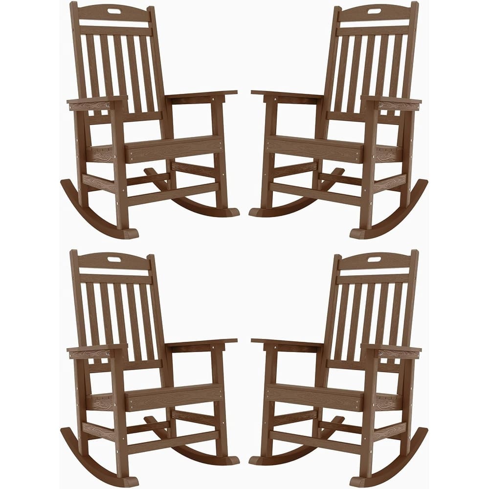 WINSOON All Weather Outdoor Rocking Chair, Set of 4