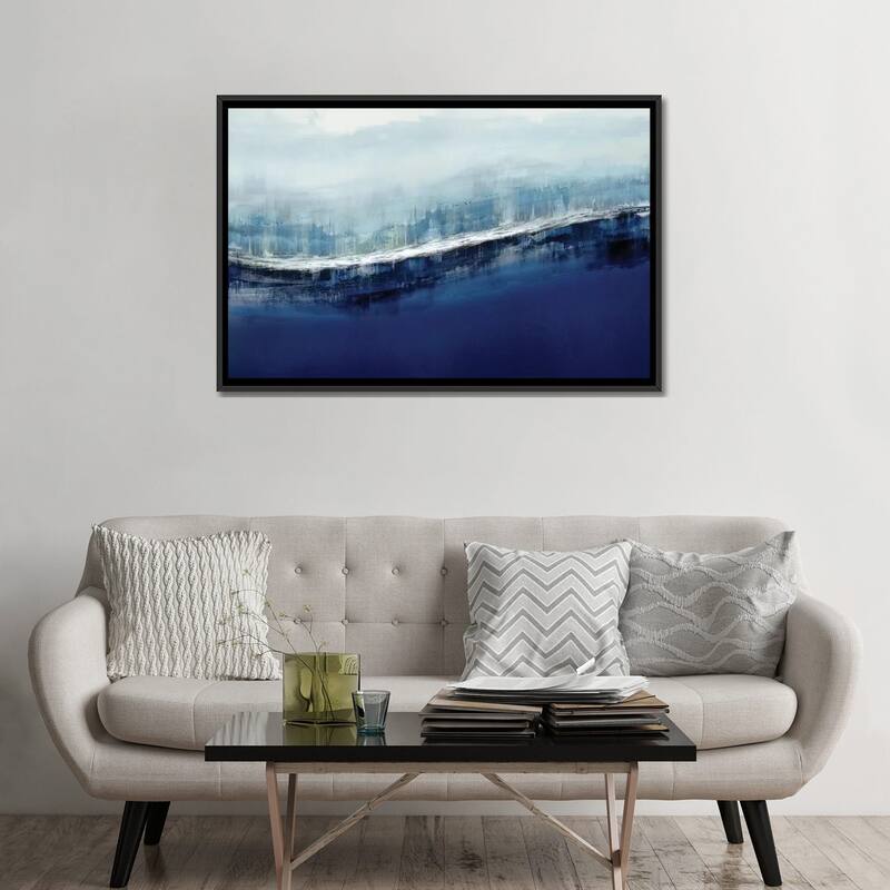 iCanvas "Flowing Indigo" by Jake Messina Framed Canvas Print