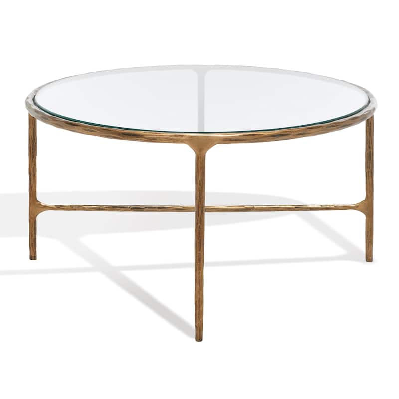 SAFAVIEH Couture Kathleen Oval Metal Coffee Table - 40 In W x 30 In D x 15 In H - 40"W x 30"D x 15"H