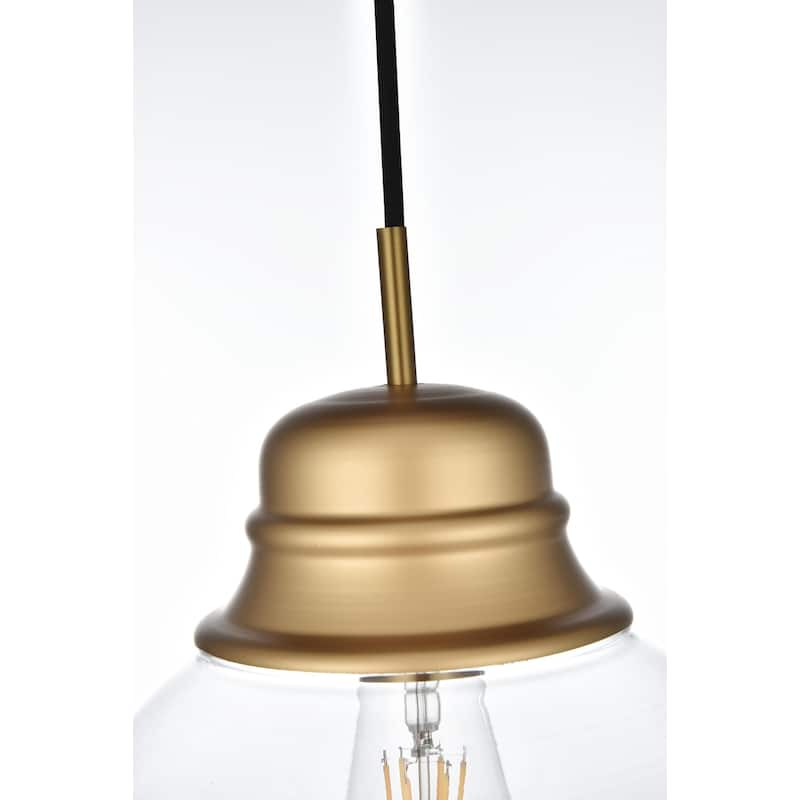 Elegant Lighting Kenna Single Light 8" Wide Mini Pendant with Clear