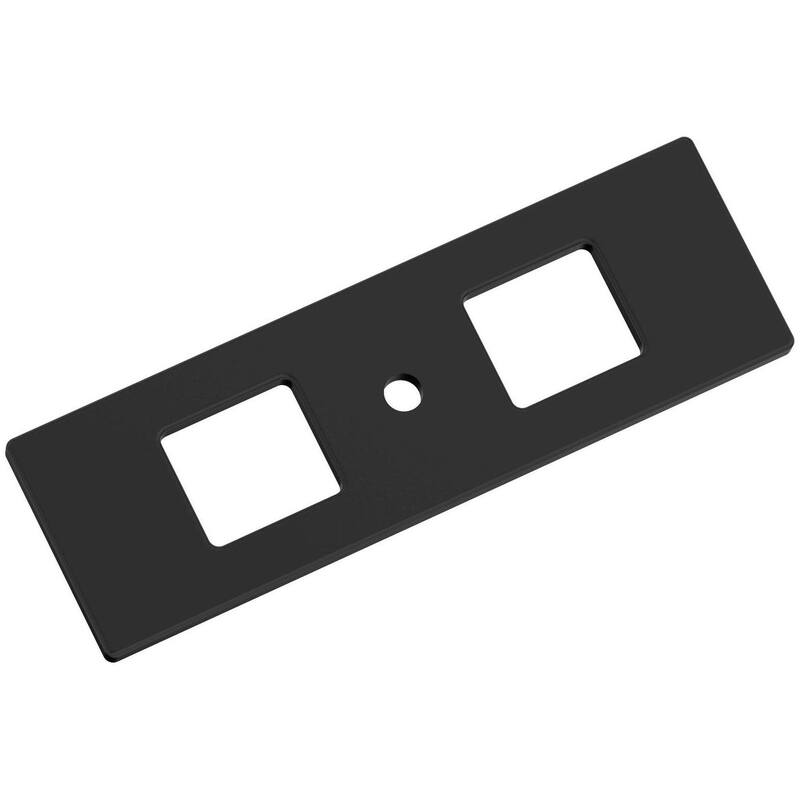 Amerock BP37780 Medora 1-3/16" Backplate for Cabinet Knobs - Matte Black