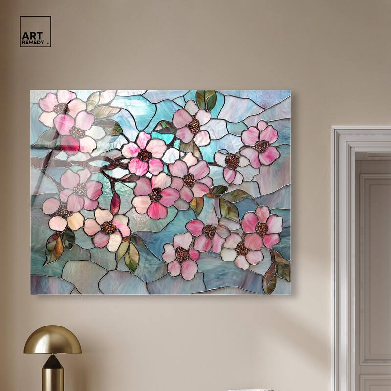 Shimmering Spring Blossoms II Acrylic by Art Remedy, Ready to Hang
