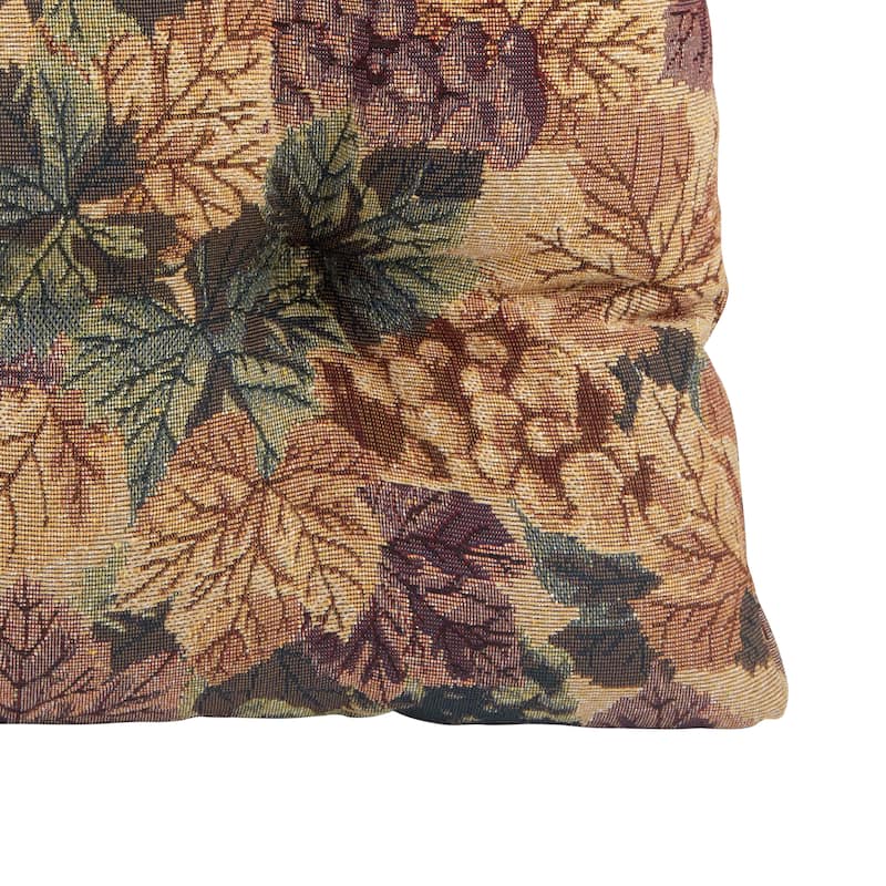 Gripper Non-Slip 15" x 15" Cabernet Tufted Universal Chair Cushions