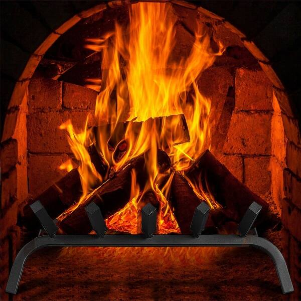 Winsome Free Standing Cast Iron Fire Grates Log Burner Coal Fire Wood Holder Log Basket Open Fireside Black Fireplace Accessories For Indoor Outdoor Wood Baskets Diy Tools Umoonproductions Com