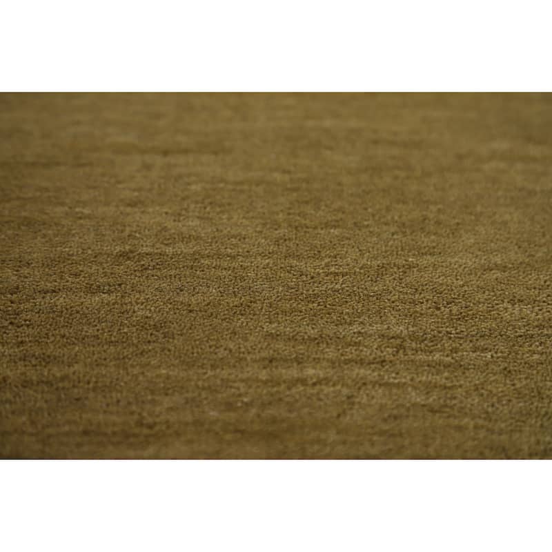 Green Tribal Gabbeh Indian Area Rug Hand-Knotted Oriental Wool Carpet - 5'0" x 7'9"