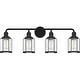 preview thumbnail 1 of 3, Ludlow 4-Light Bathroom Vanity Light in Earth Black Earth Black