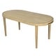 preview thumbnail 23 of 29, Christopher Knight Home - Solmere Outdoor Dining Table, Acacia Wood Frame with Slatted Oval Top & Non-Slip Foot Pads - 70.08" L