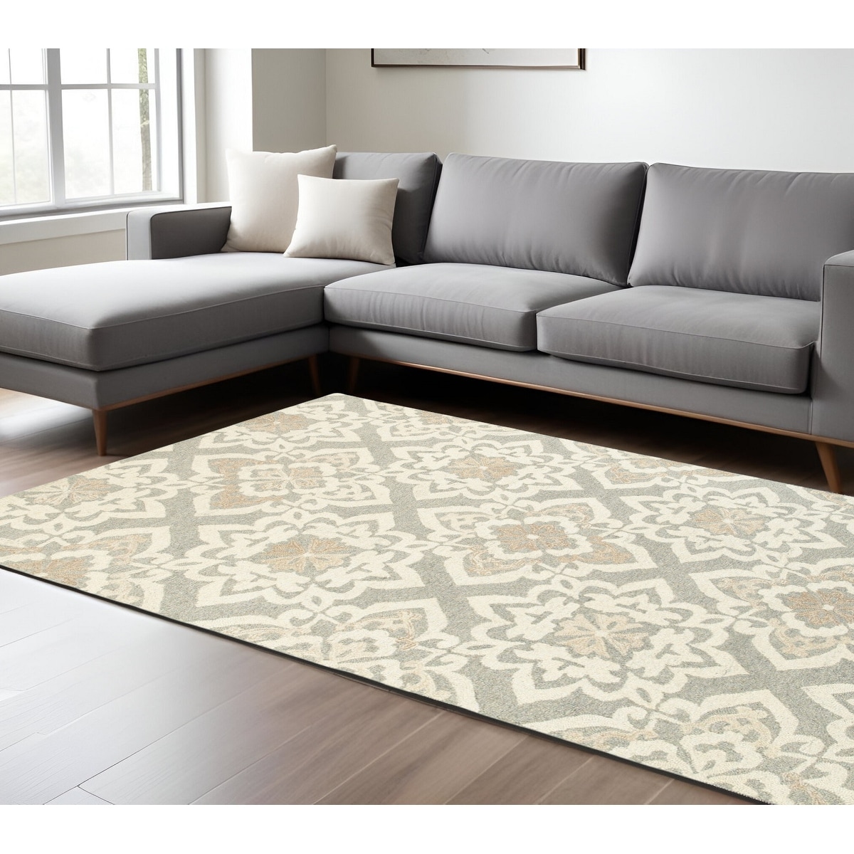 HomeRoots Napa Geometric Scandinavian Rectangle Area Rug