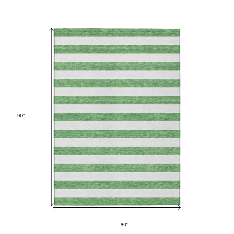 Jalu Stripe Weather Resistant Versatile Elegance Outdoor Rug