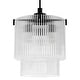 preview thumbnail 7 of 8, Hunter + Jasmine Roth Ontario Ribbed Glass Pendant Chandelier - Foyer, Dining Room, Kitchen Table or Island - Transitional, Glam