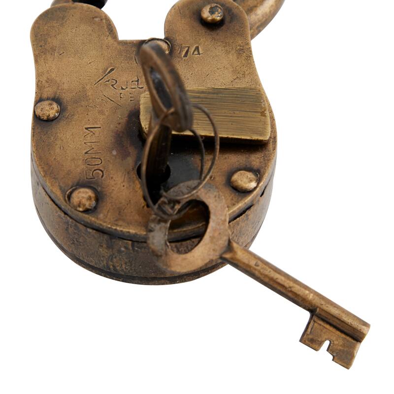 Brass Metal Eclectic Lock And Key