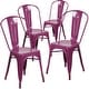 preview thumbnail 31 of 164, Metal Indoor/ Outdoor Stackable Bistro Chair (Set of 4)