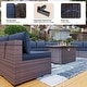 preview thumbnail 33 of 33, Kullavik 12 Piece Outdoor Patio Furniture Set with Fire Pit Table