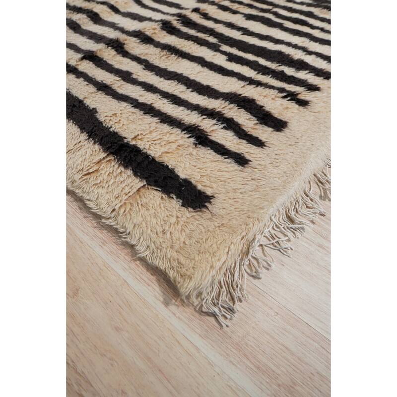 Yellow Hand-Knotted Wool Art Deco Rug, 9' x 12', plush elegant floor rug - L