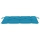 preview thumbnail 7 of 8, vidaXL Patio Bench with Light Blue Cushion 44.1" Solid Teak Wood - 44.1" x 21.7" x 37"