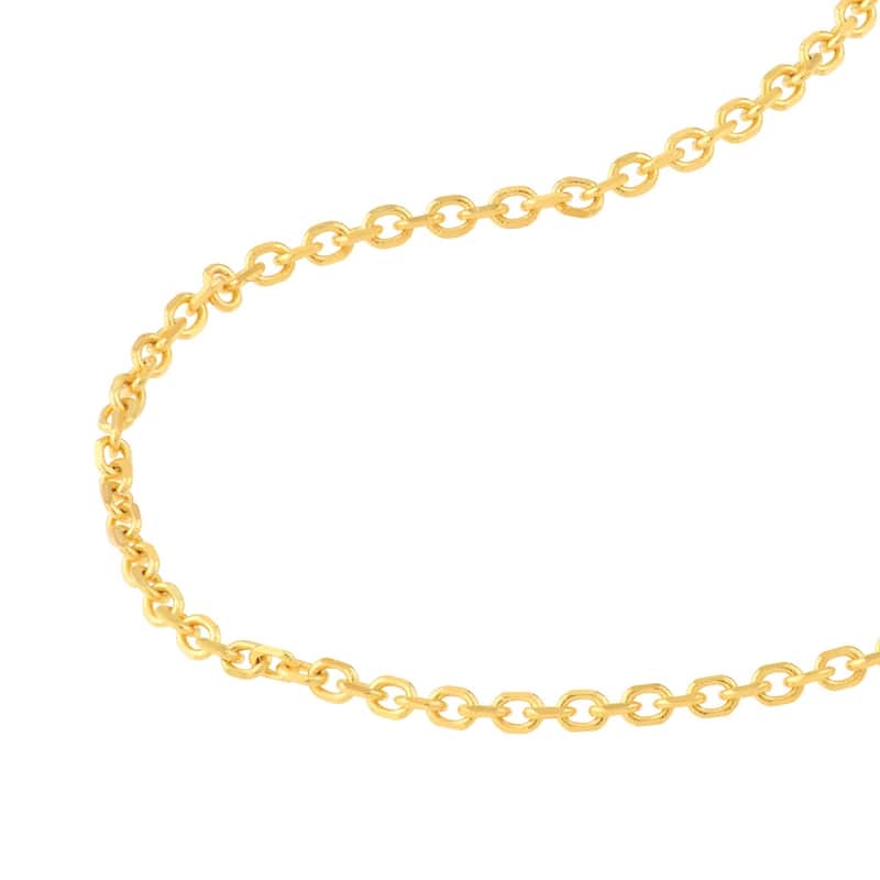 Curata 14k Yellow Gold 1.05mm Open Sparkle Cut Adjustable Cable Lobster Lock Closure Bracelet 7.25 Inch Jewelry for Women