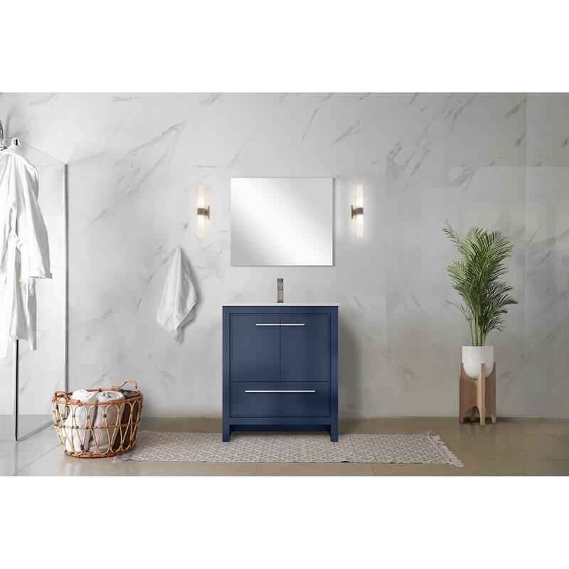 Lafarre Bath Vanity Quartz Top, Sink and Gun Metal Faucet