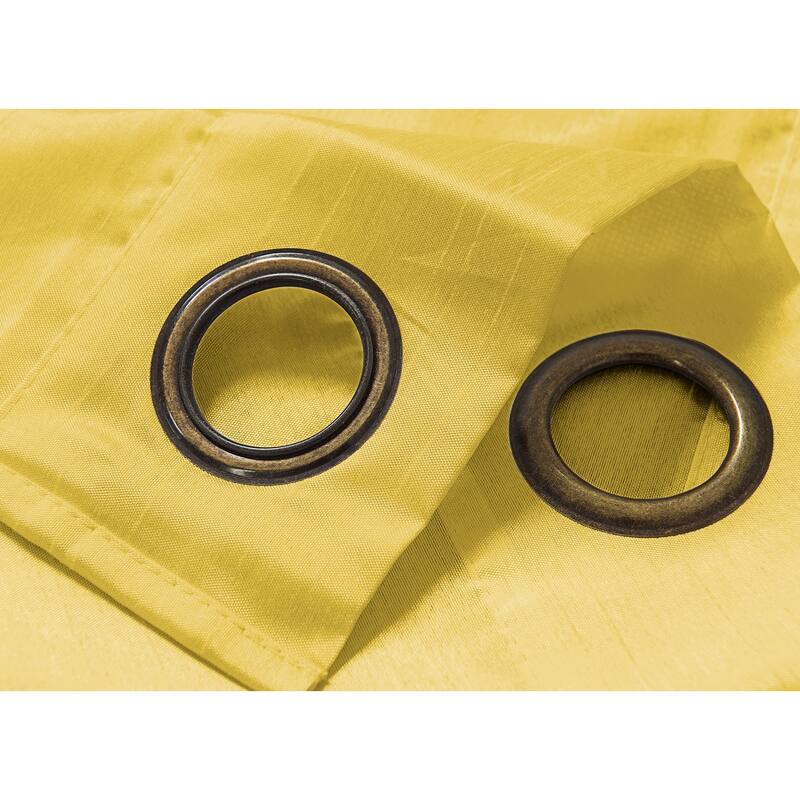 Nancy Faux Silk 63-inch Grommet Curtain Panel - 54 x 63 in. - 54 x 63 in.