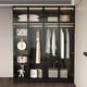 preview thumbnail 17 of 18, 59.1"W Glass Door Wardrobe: Illuminated Interiors Closet Arimore Large
