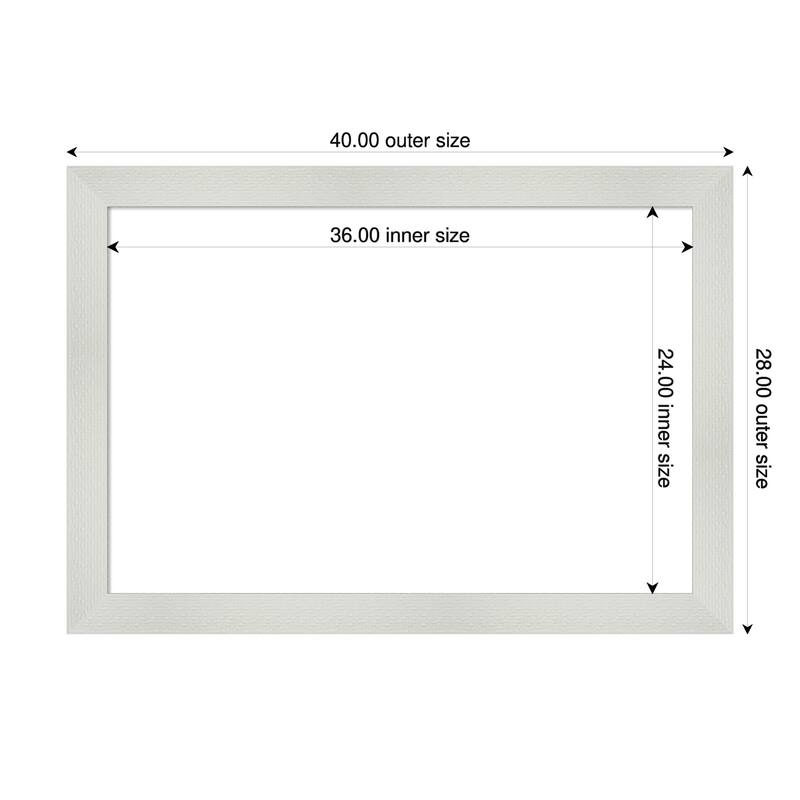Amanti Art Mosaic Gold Framed Dry Erase Magnetic Board - 40 x 28 in - Mosaic White
