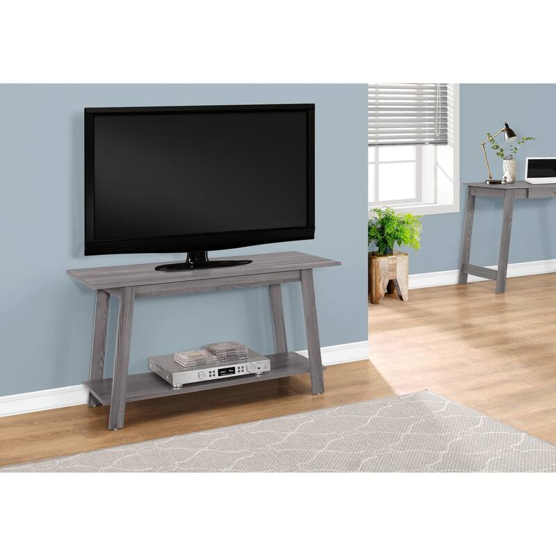 42" TV Stand with Open Shelf and Storage, Contemporary Wood Look Entertainment Console for Living Room & Bedroom