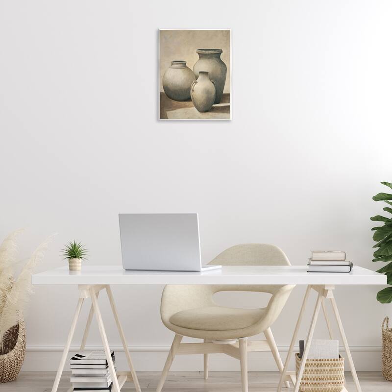 Stupell Trio of Vases Still Life Wall Plaque Art Design By André Mazo