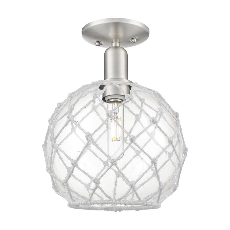 Innovations Lighting Endless Possibilities Arcadia - Farmhouse Rope - 1 Light 10" Semi-Flush Mount